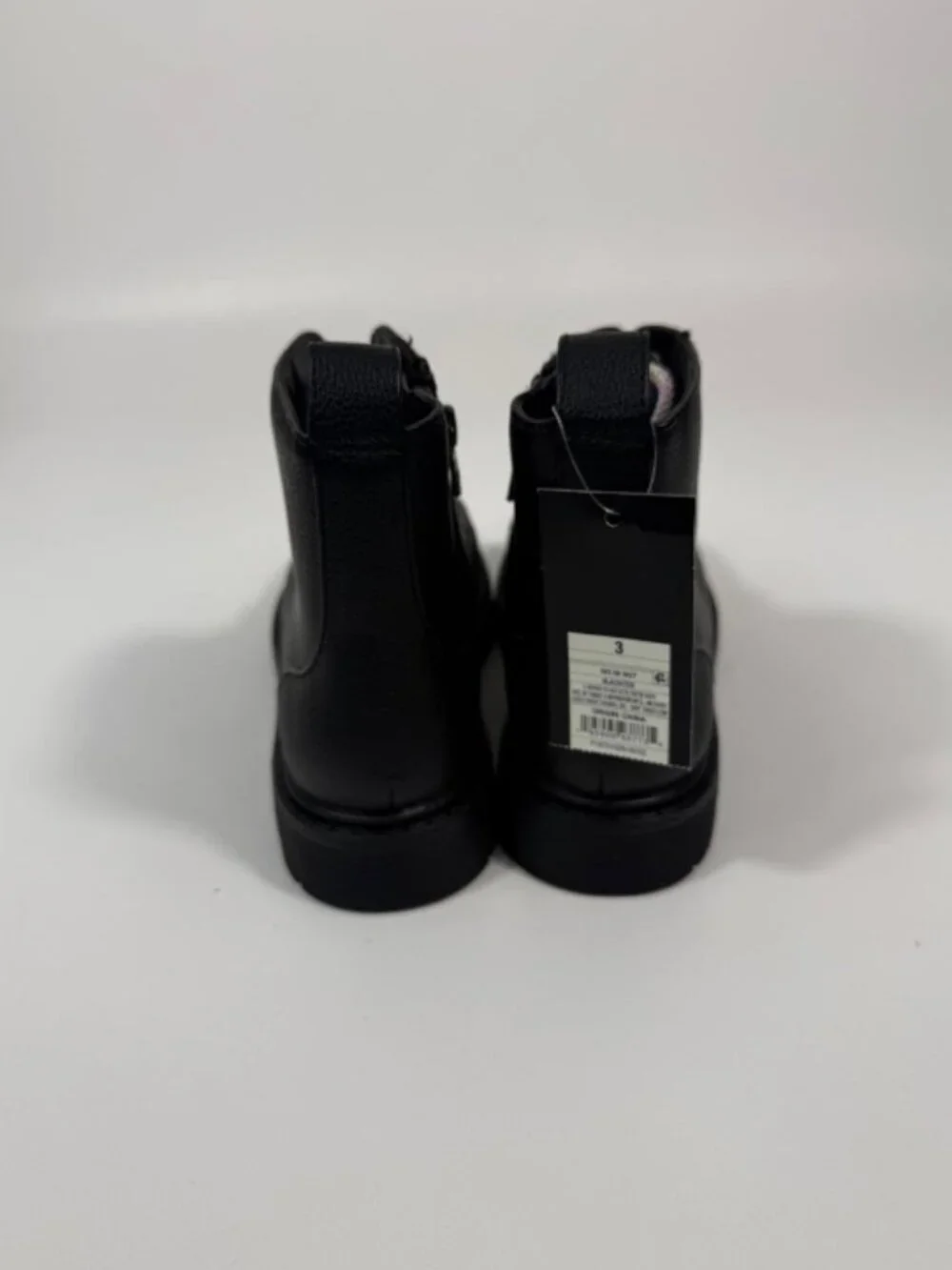 Girls' Zoe Zipper Lace-up Combat Boots - Art Class Black 3